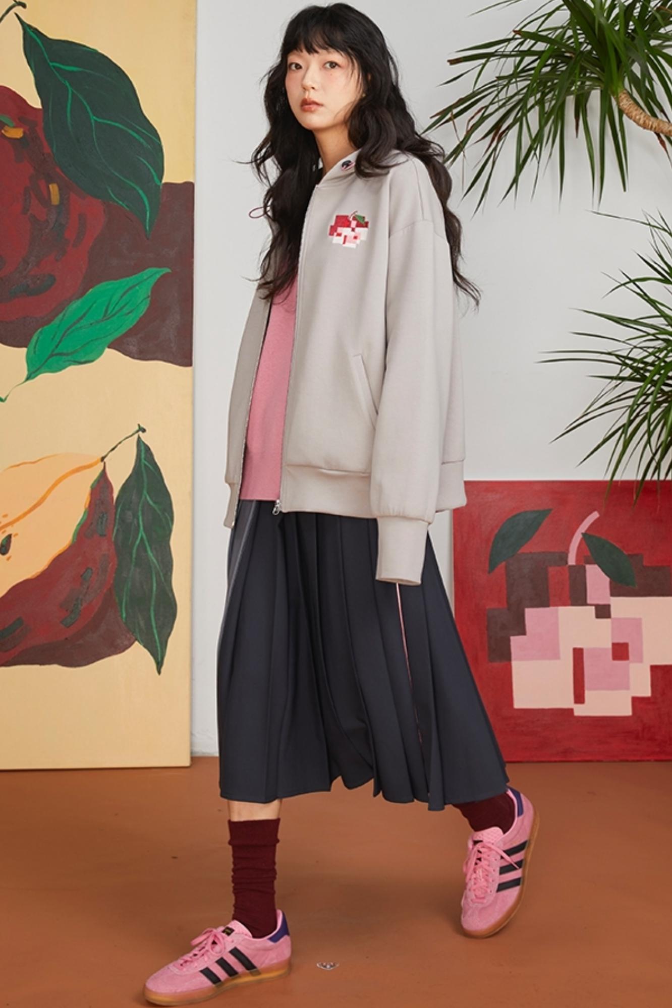 Retro Pixel Apple Hooded Top