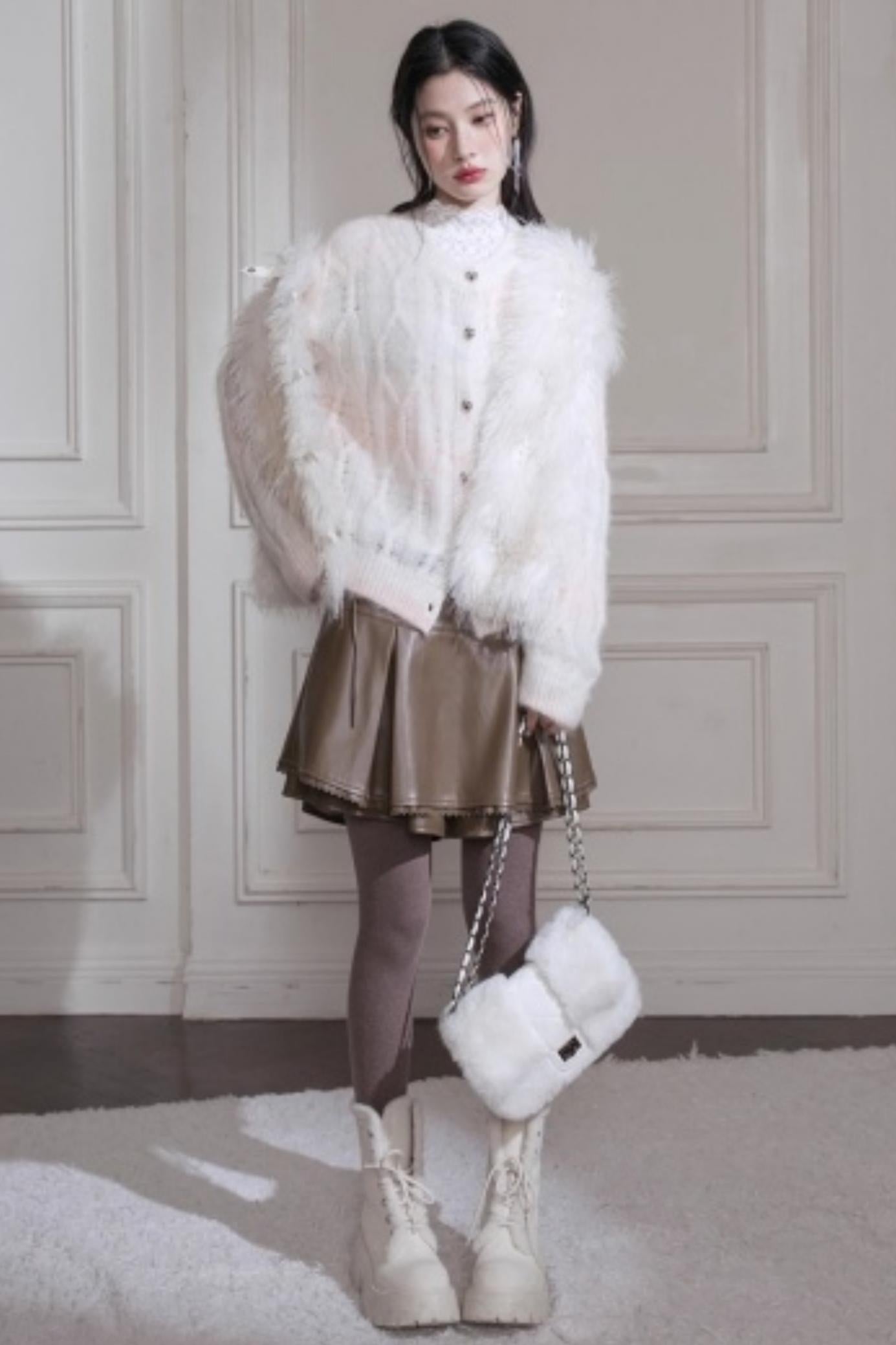 Simulated Texture Fur Vest