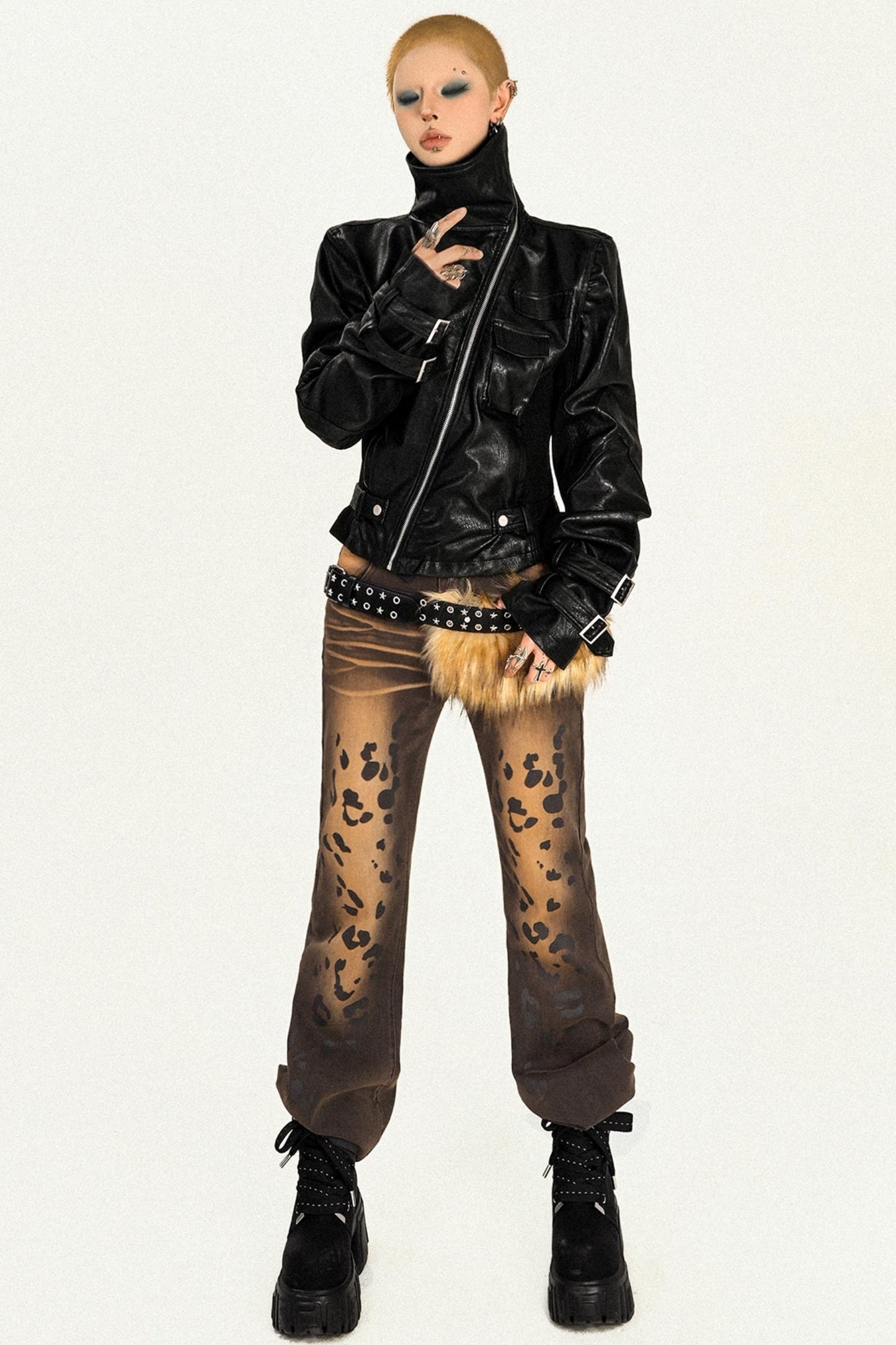 Black Punk Biker Jacket