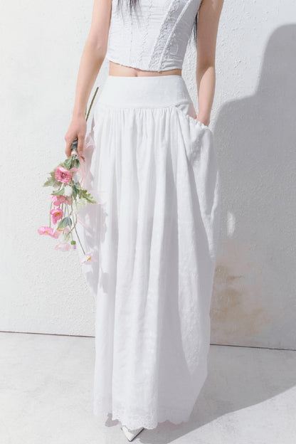 Dreamy White Lei Pod Skirt