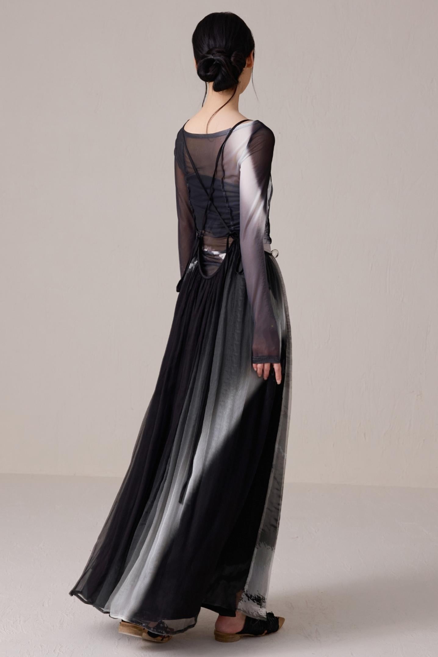 Chic Black Silk T-Shirt Dress