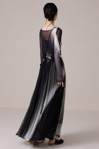 Chic Black Silk T-Shirt Dress