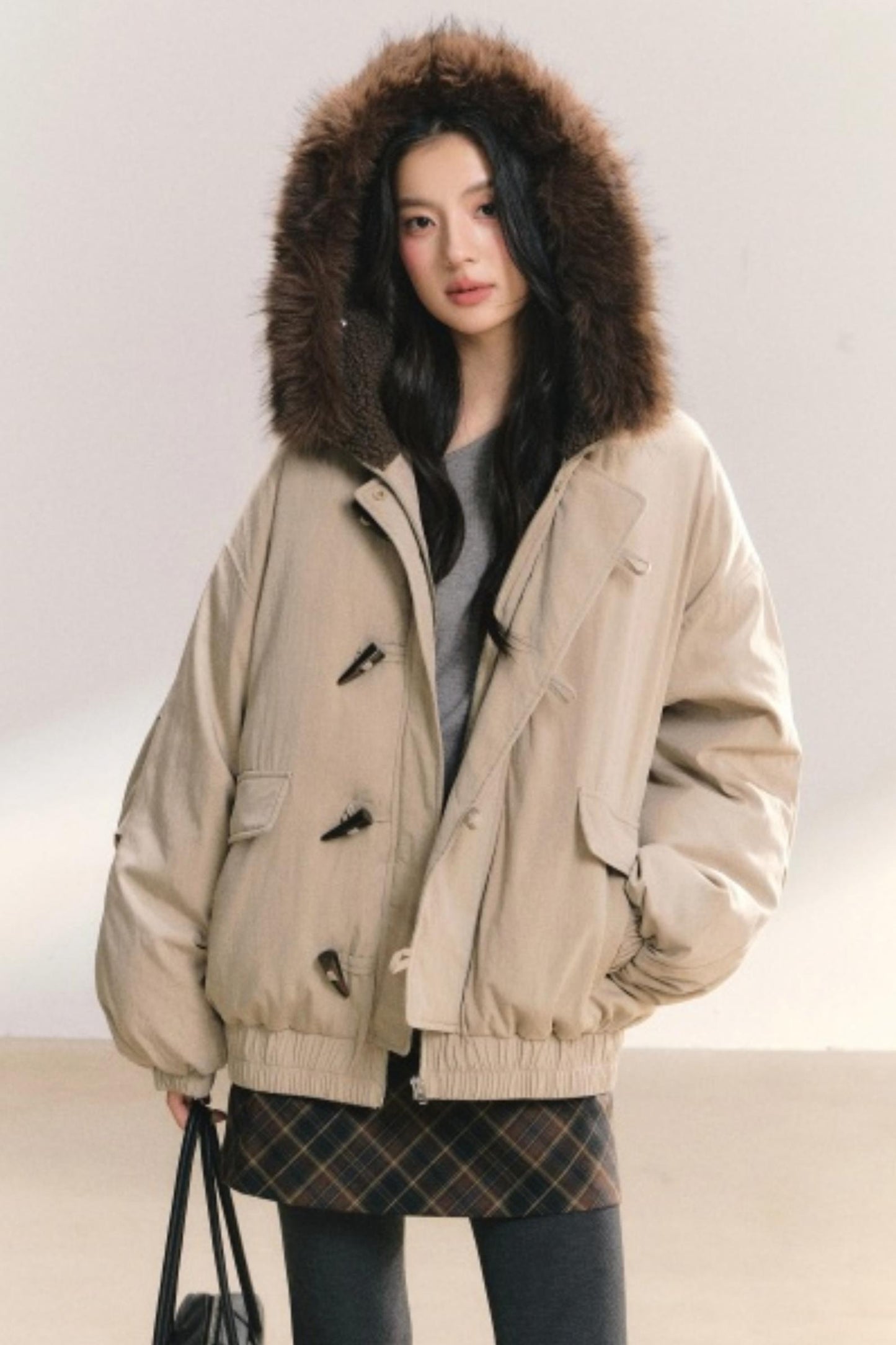 Amber Glaze Hooded Parka Coat
