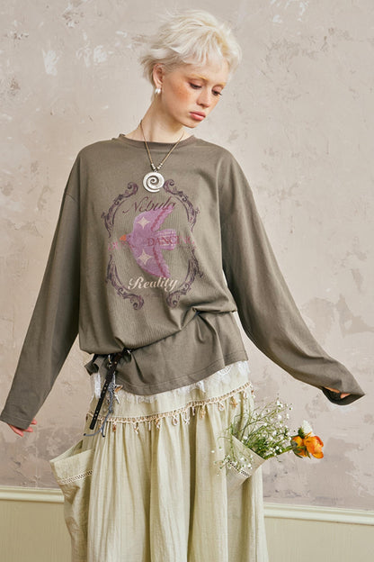 Hien Print Long T-Shirt