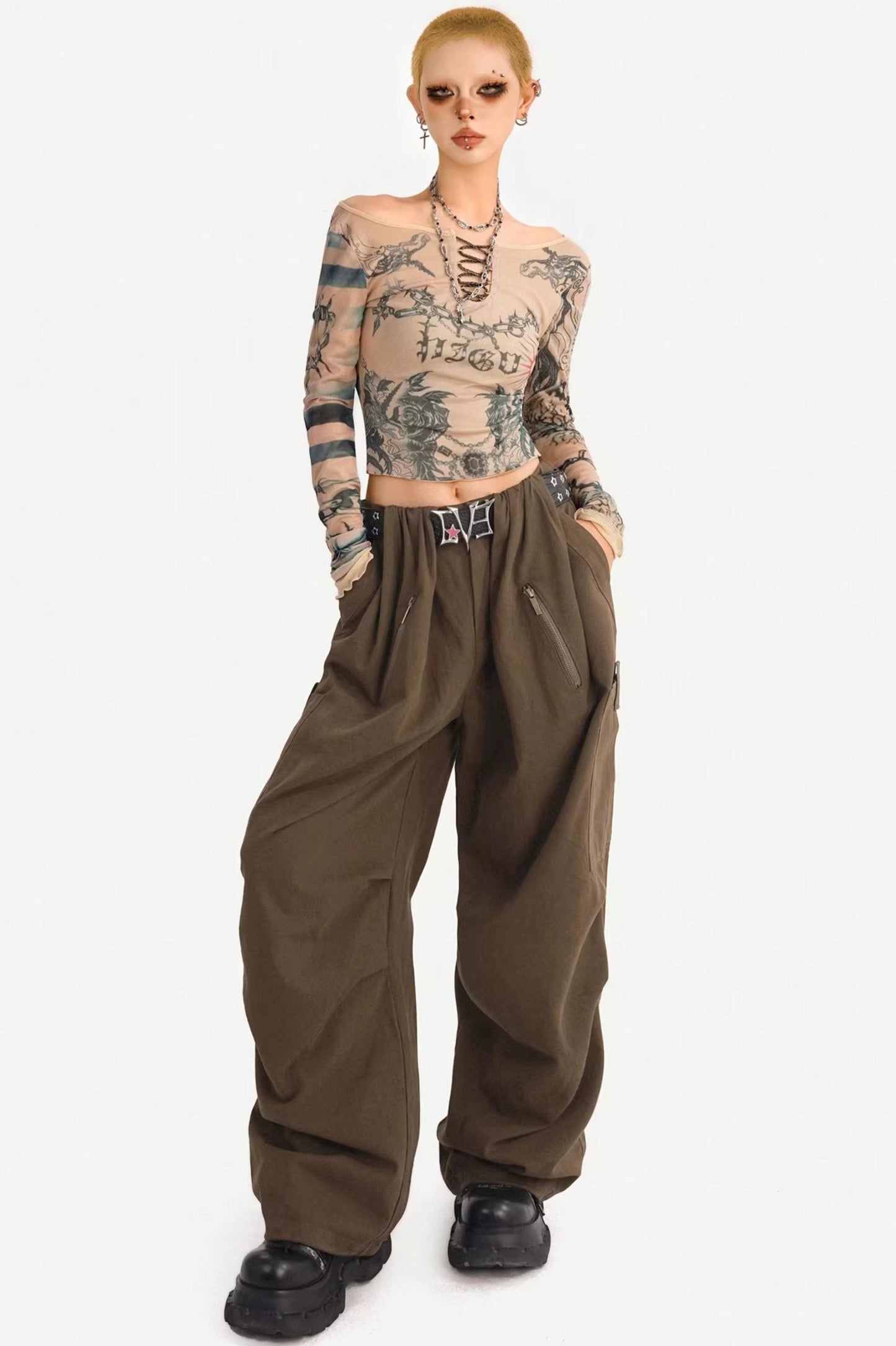 Loose Multi-Pocket Casual Pants