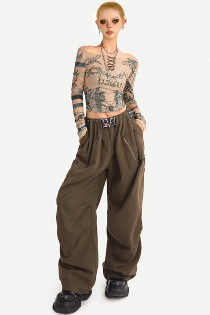 Loose Multi-Pocket Casual Pants