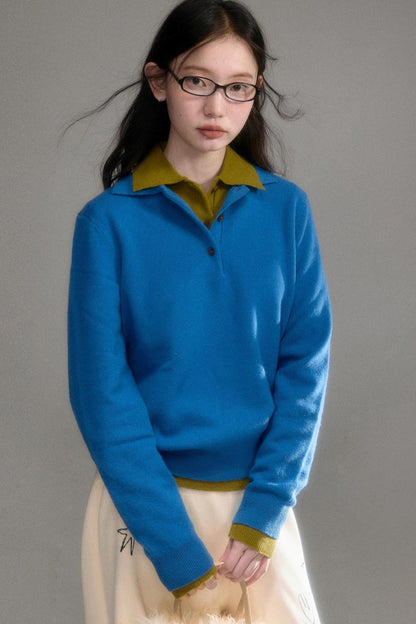 Niche Wool Polo Sweater