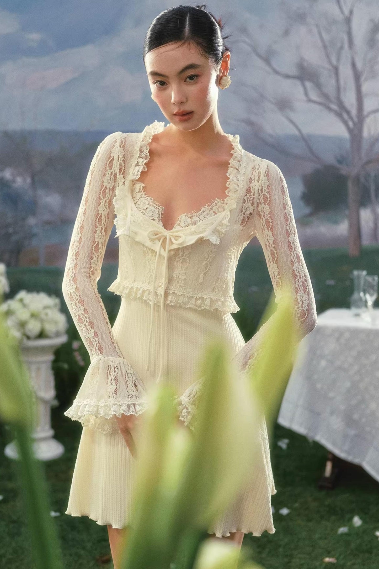 Spitzenkleid-Set Geisterbraut