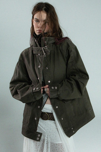 Detachable Two-Way Cargo Cotton Coat