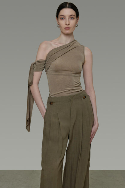 Bean Green Slim Knit Top