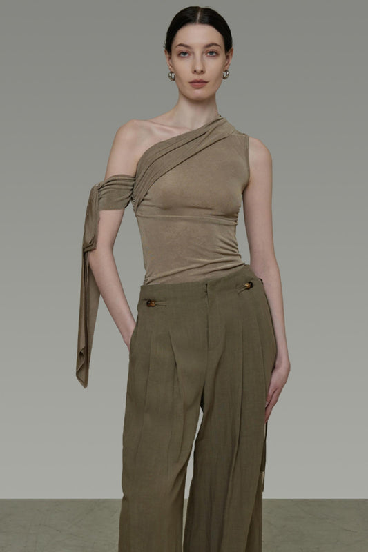 Bean Green Slim Knit Top