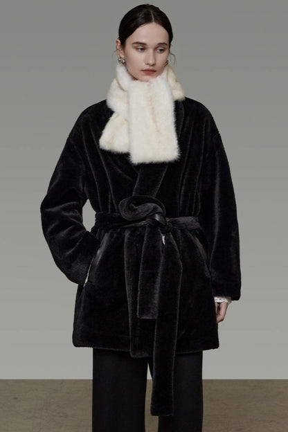 Retro Fur Neck Warmer Scarf