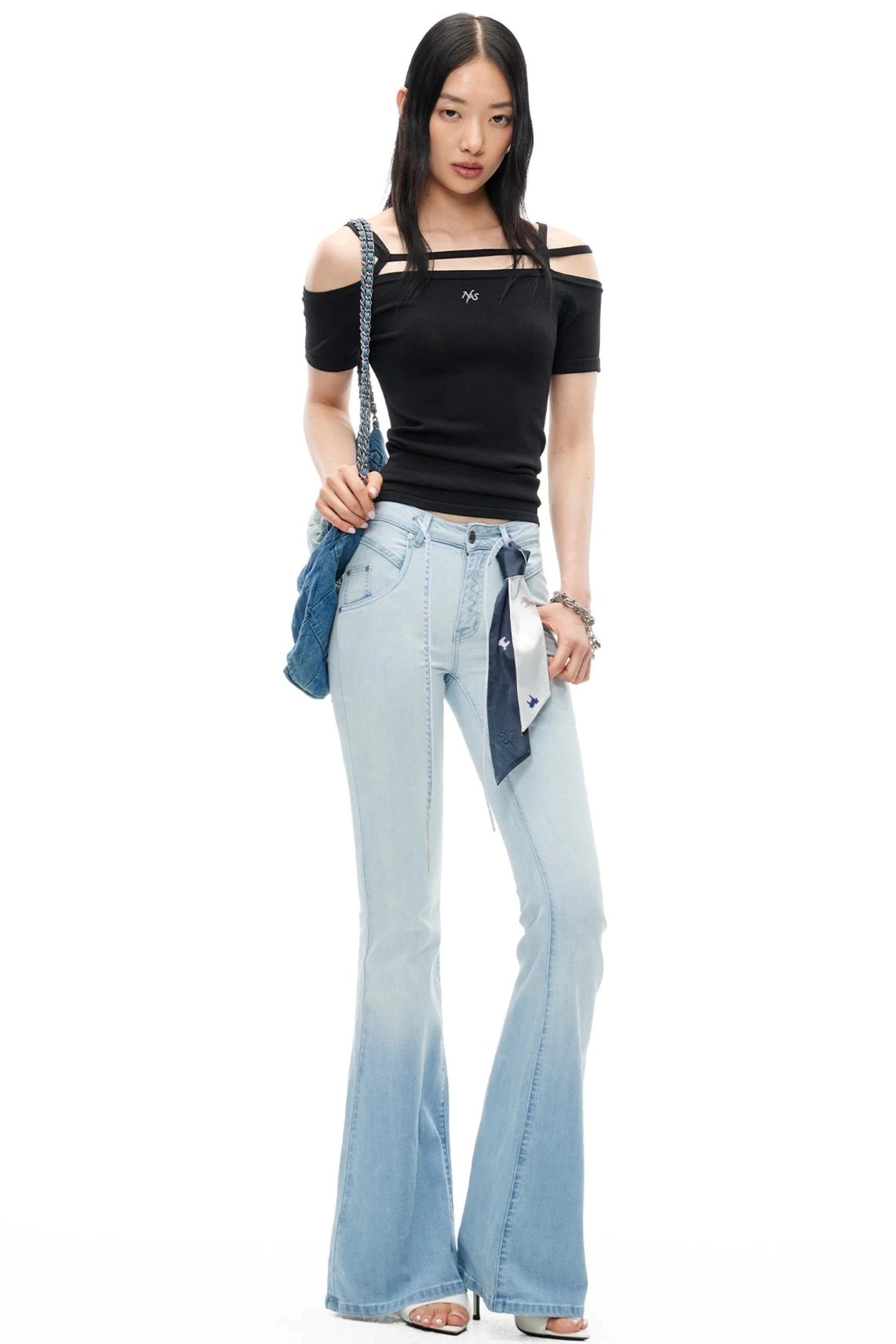 Hemp Tight-Fitting Bootcut Jeans