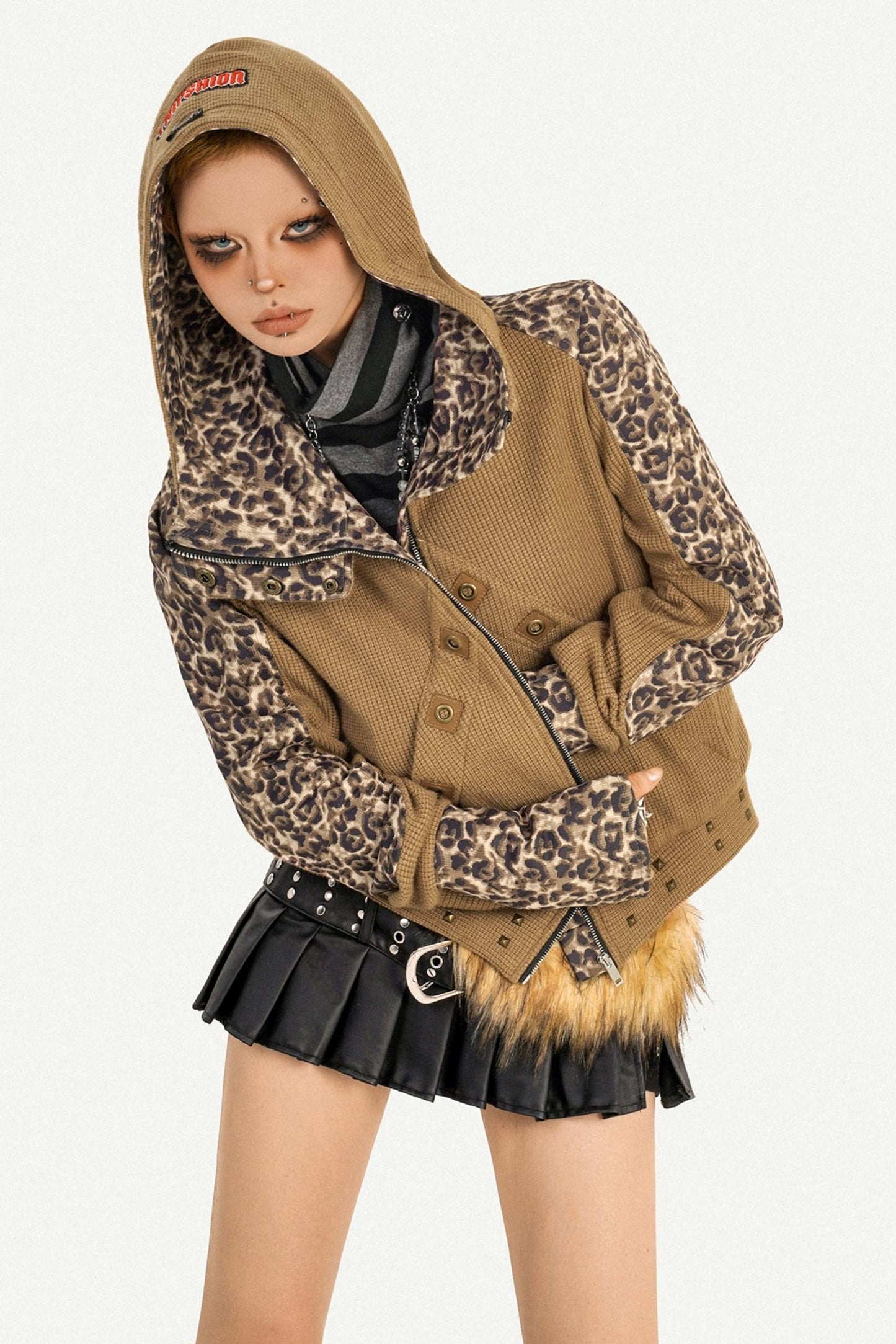 Leopard Patchwork Jacket