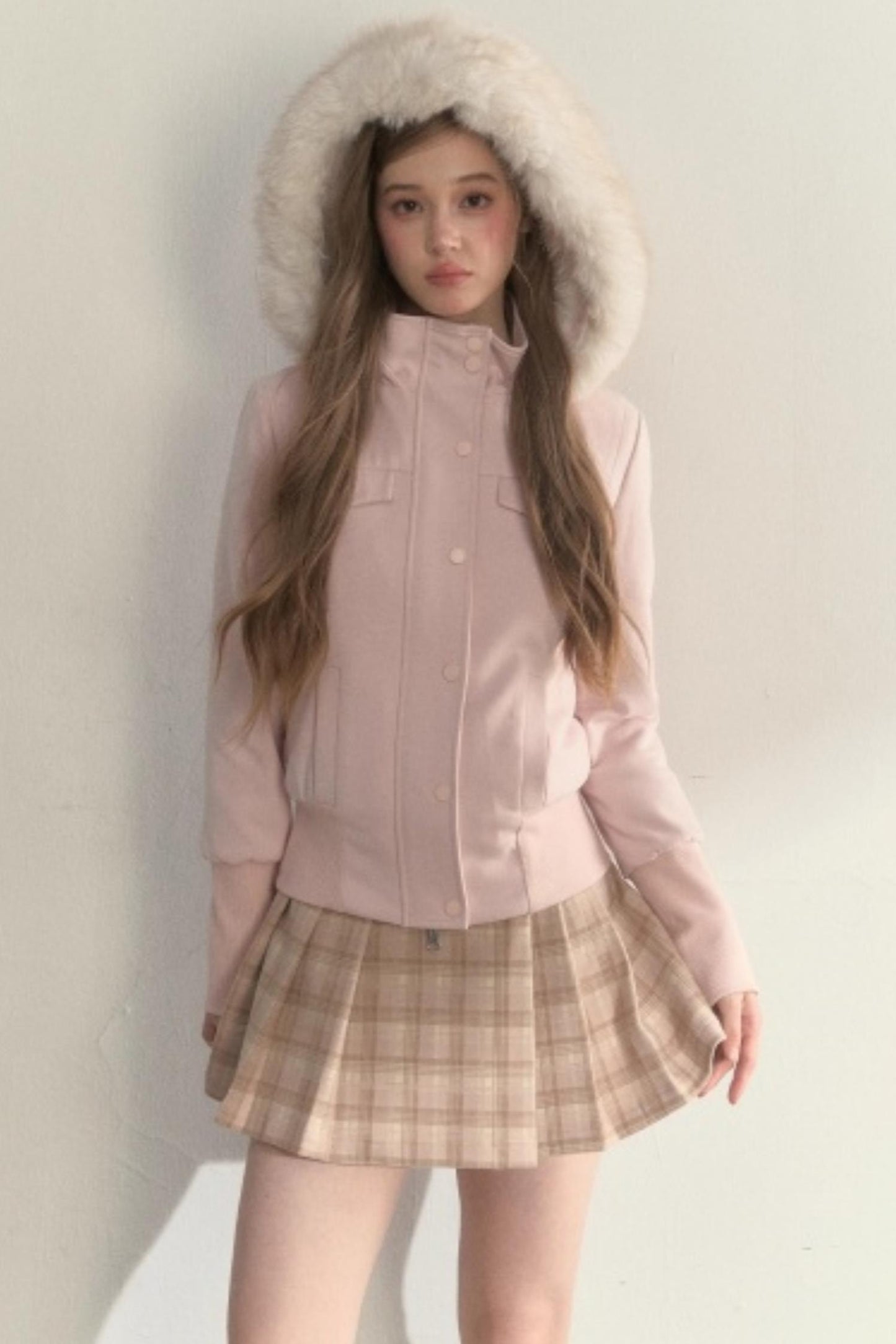 Vintage Fur Collar Fleece Jacket