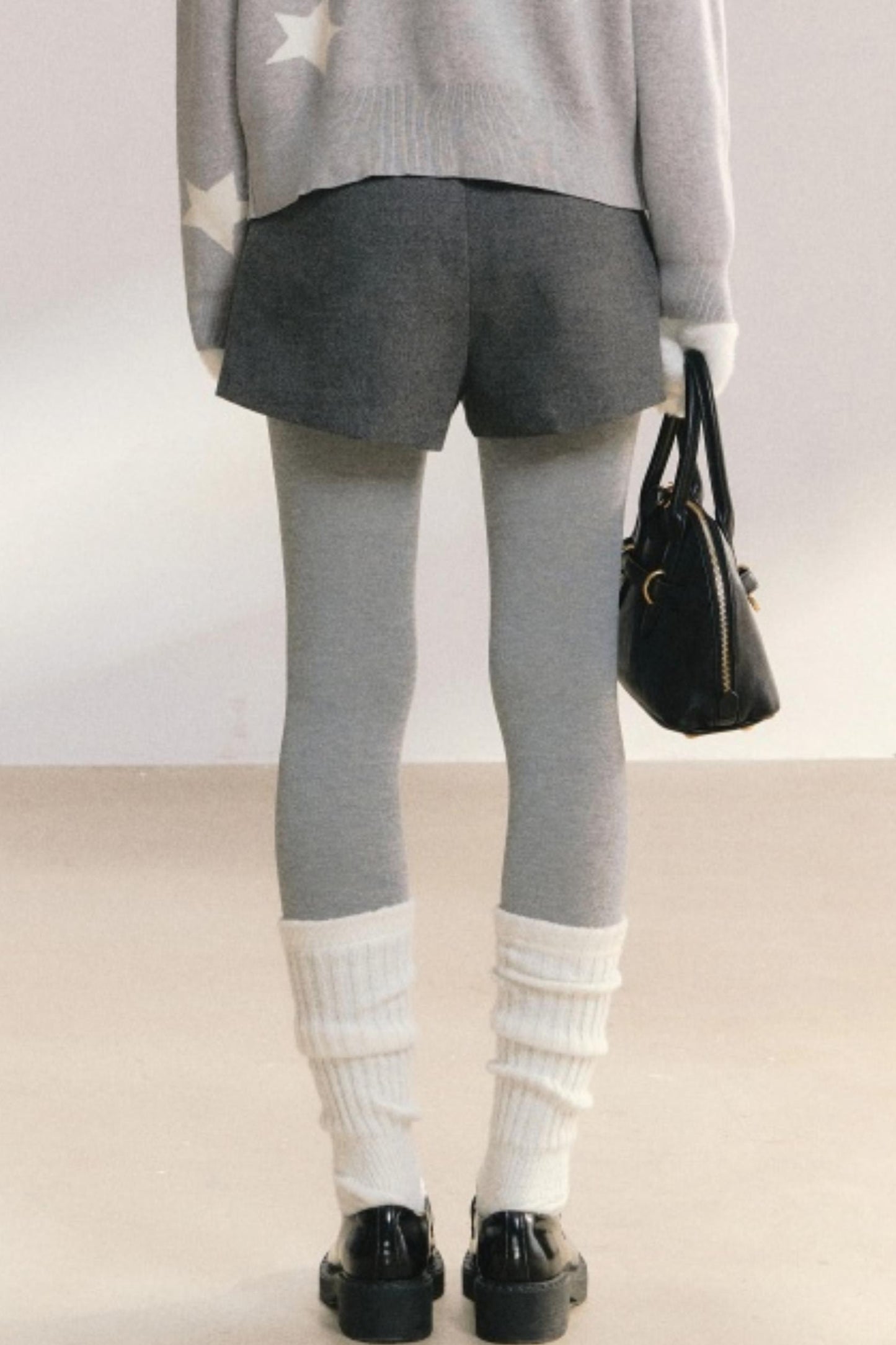 Woolen High-Waisted Shorts