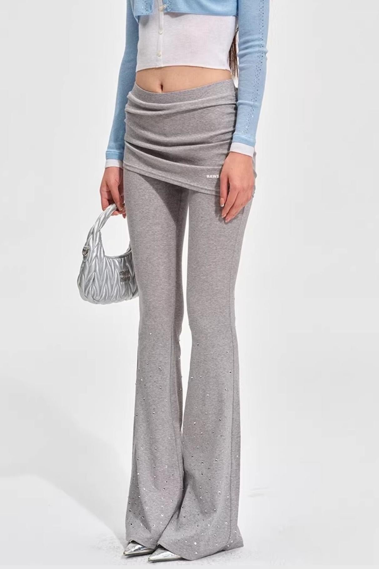 Glitzernde Strass-Strickhose