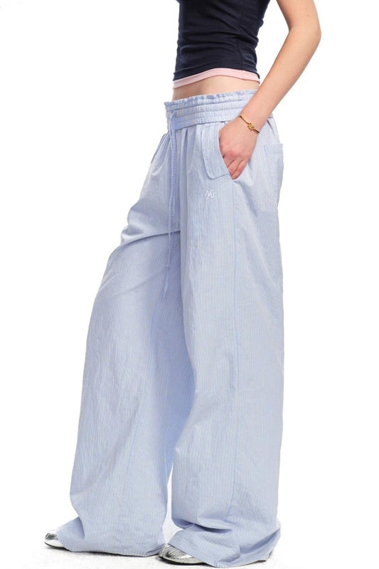 Striped Wide-Leg Pants