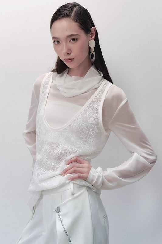 Lace Sleeveless Vest