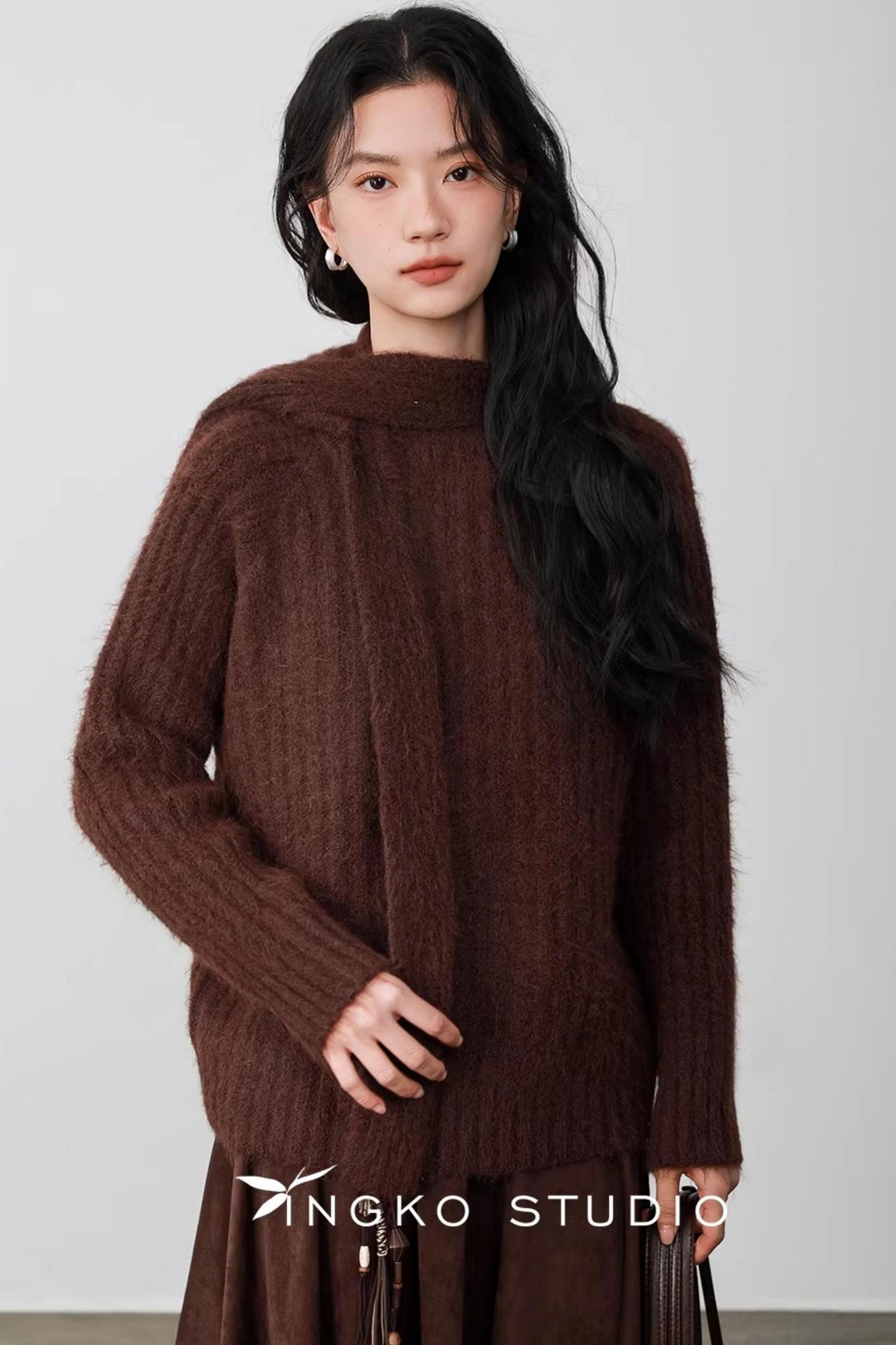 Hollow Cocoa Hood Sweater