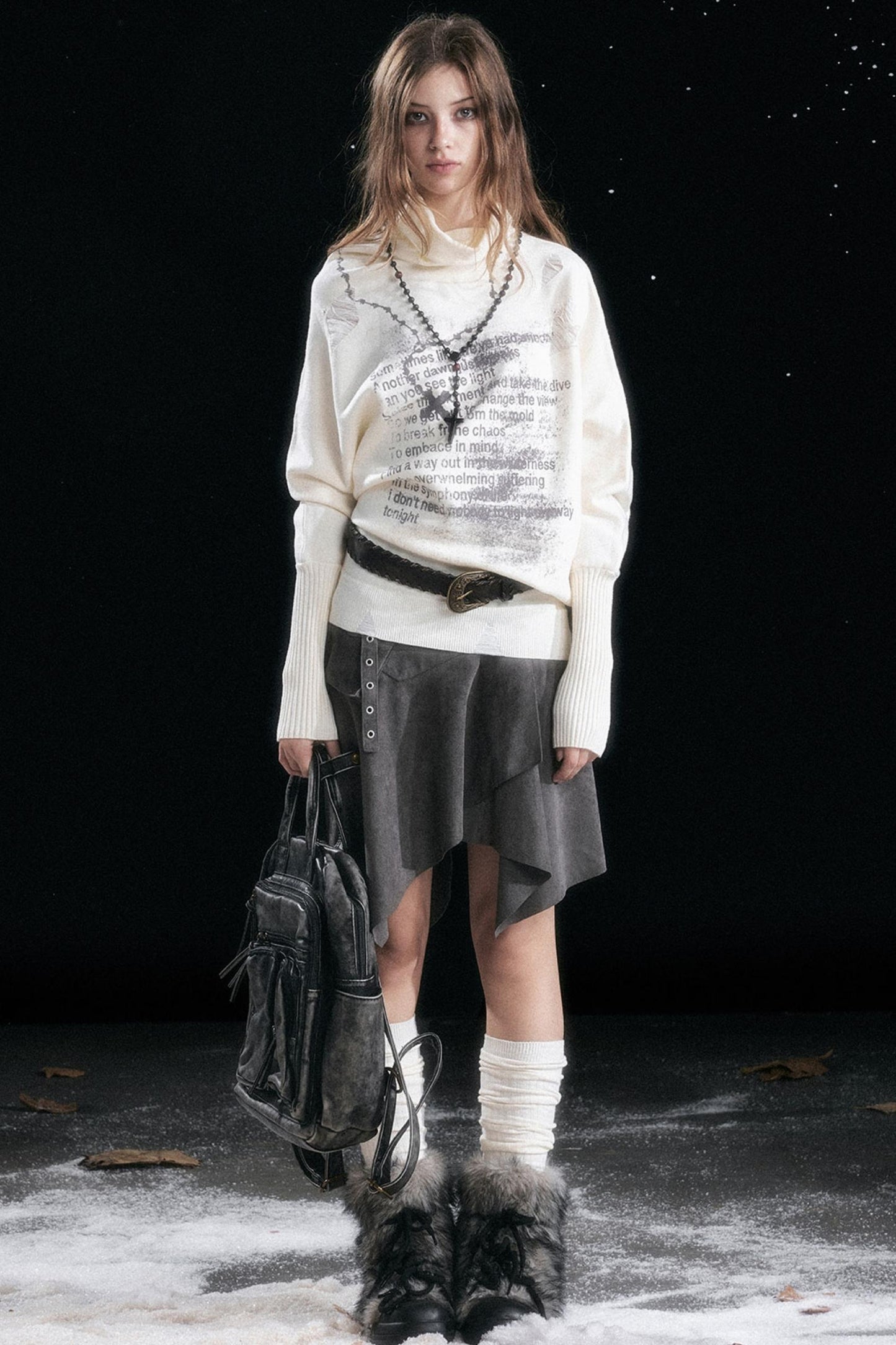 Asymmetrical Graffiti Top