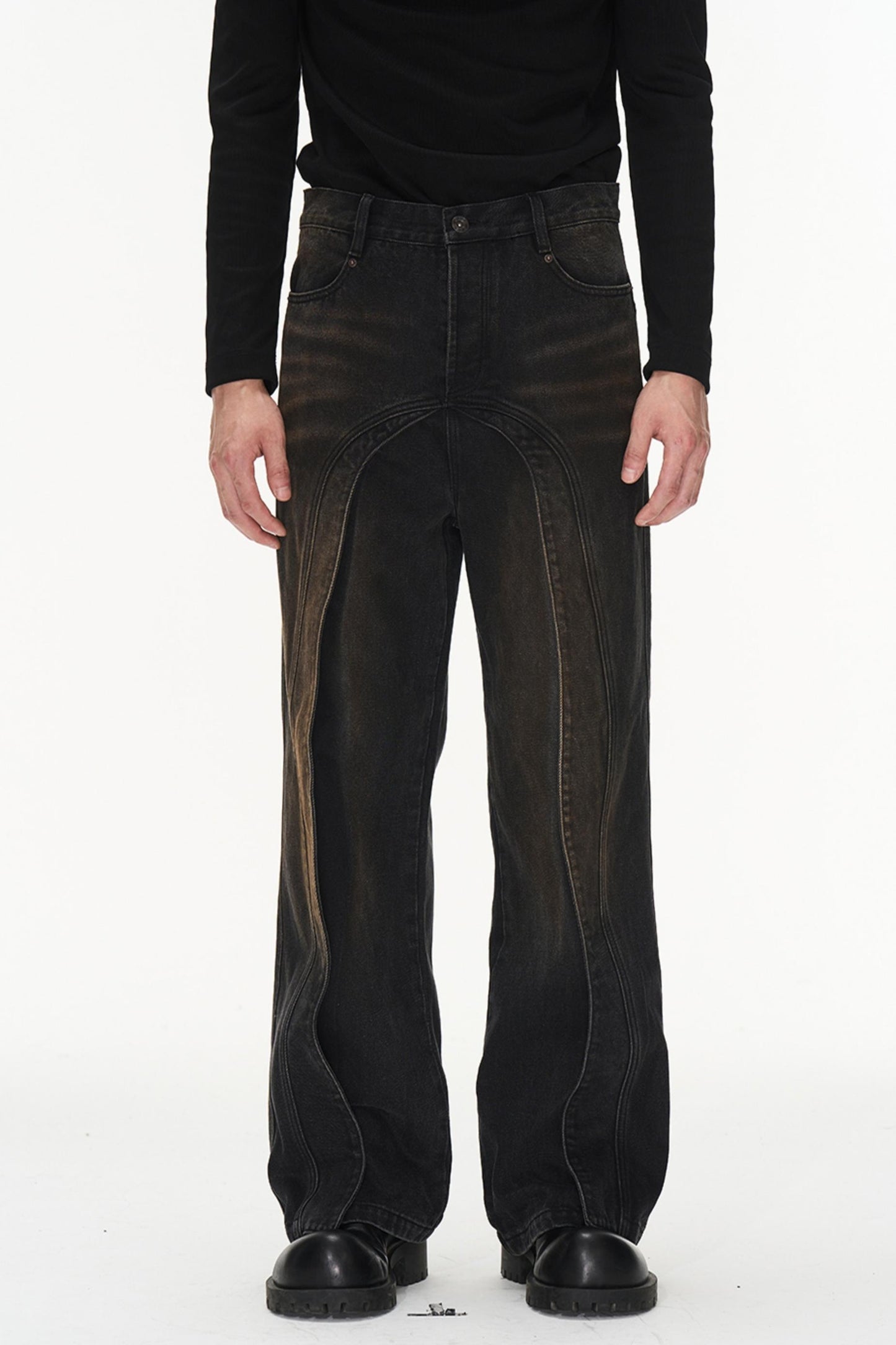 Aged Denim Trousers