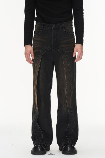 Aged Denim Trousers