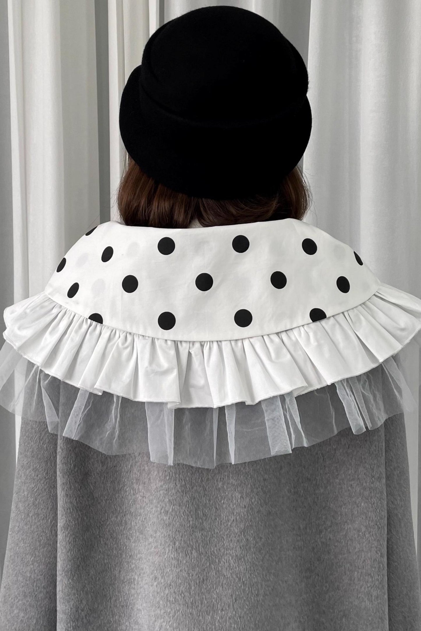 Lace Polka Dot Layered Womens Shawl
