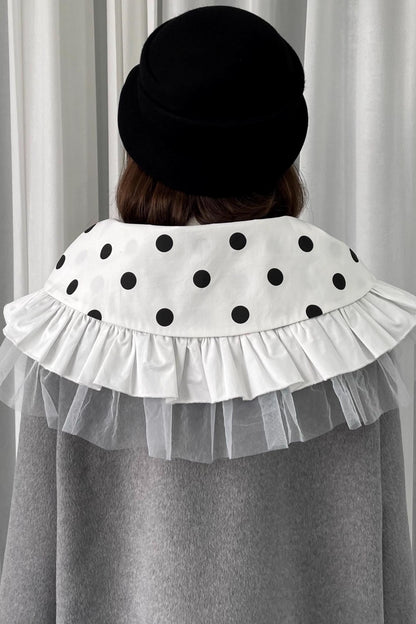 Lace Polka Dot Layered Womens Shawl
