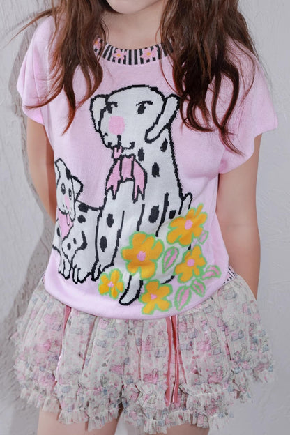 Pink Spotted Dog Tee