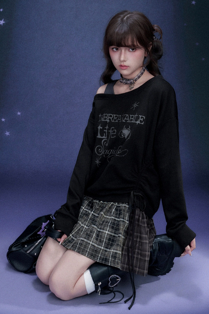 Dark Graffiti Sweatshirt Dress