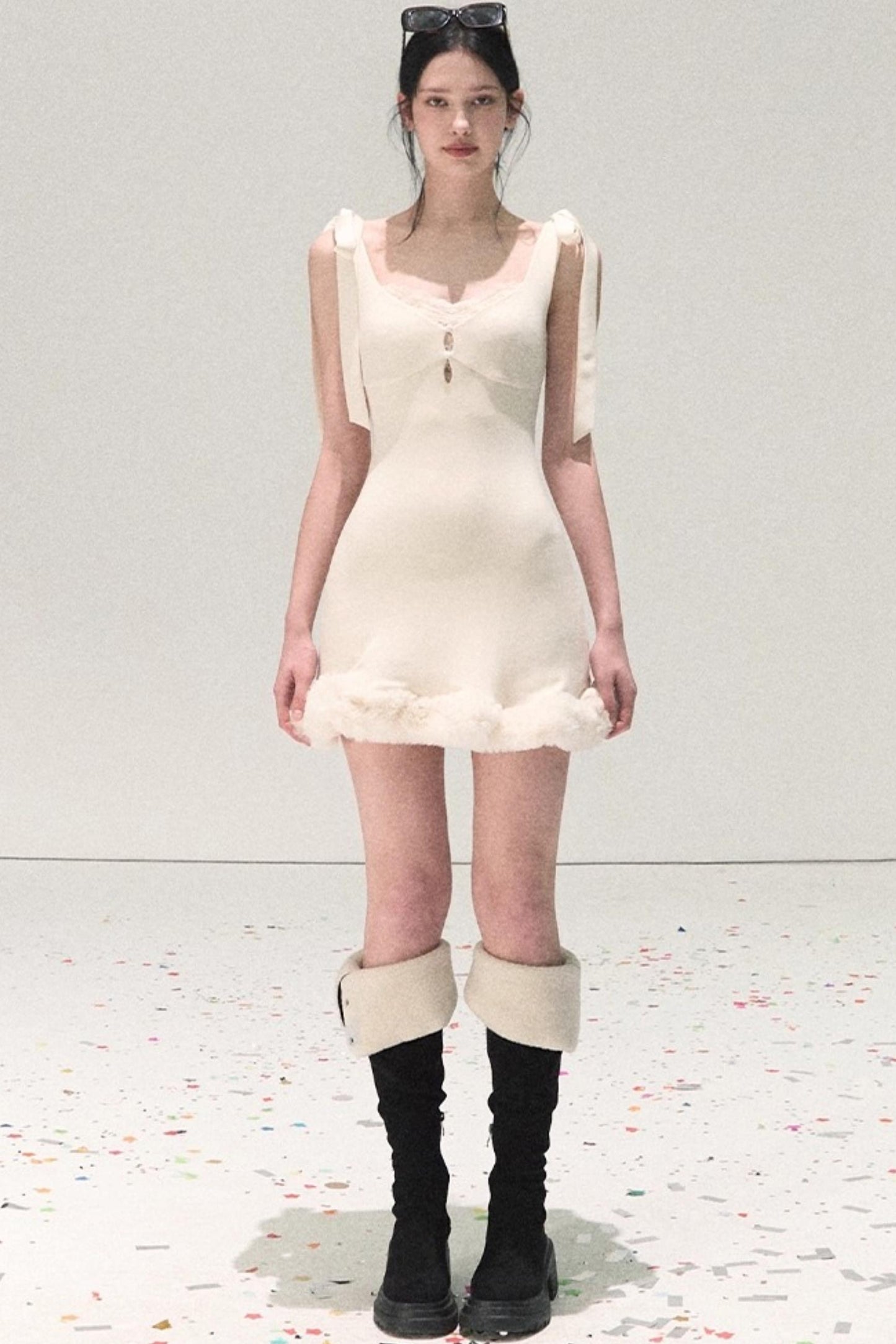 Snowfall Lace Knit Dress