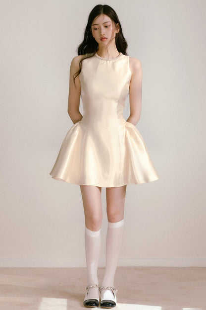 Satin Pearl Princess Dress