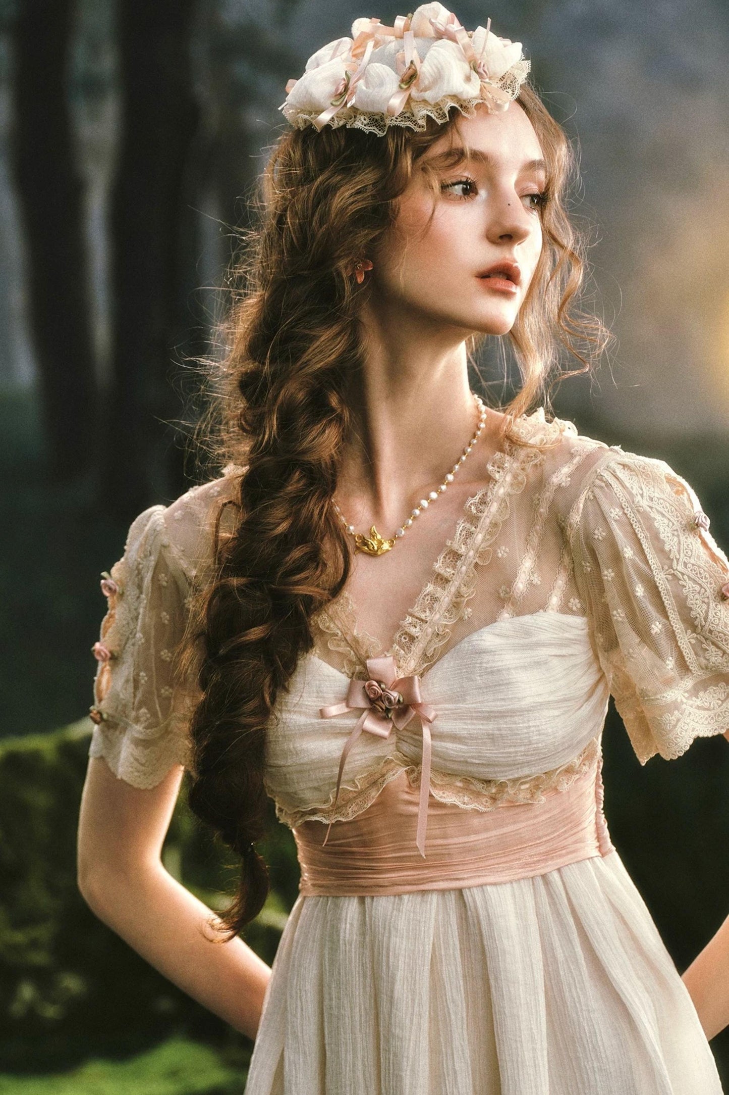 Lace Imperial Beige Dress