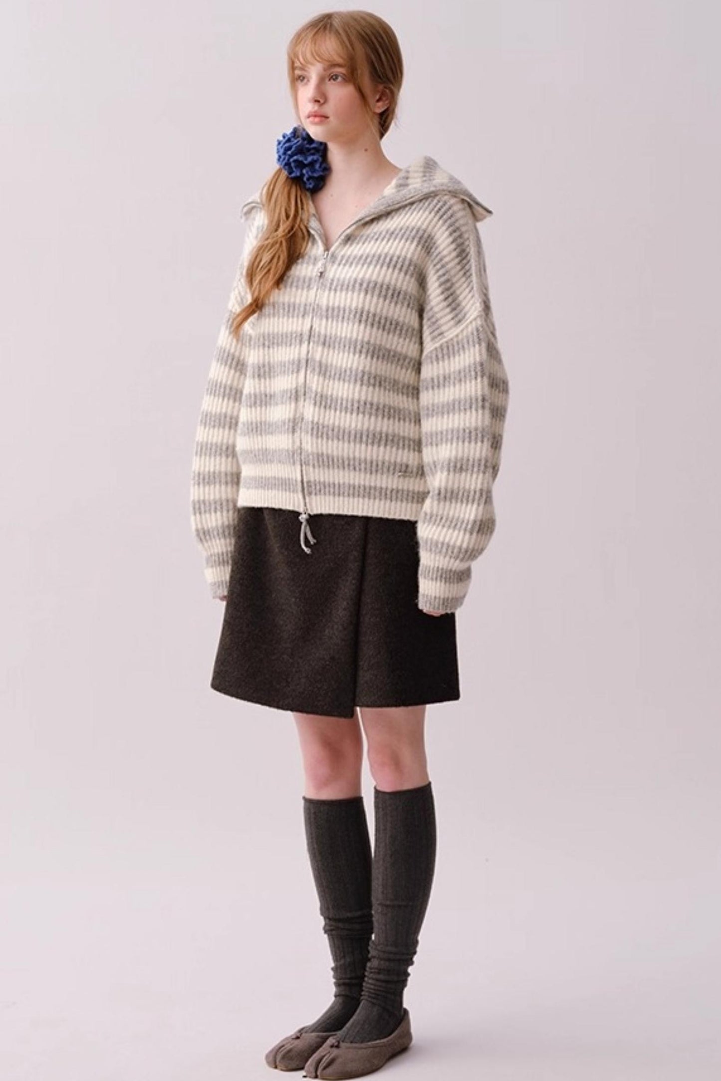 Heavy Wool Diagonal Skirt