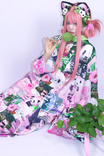 Panda Collage Printed Tang Top