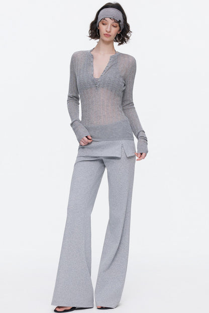 Skin-Friendly Knit Skirt Pants