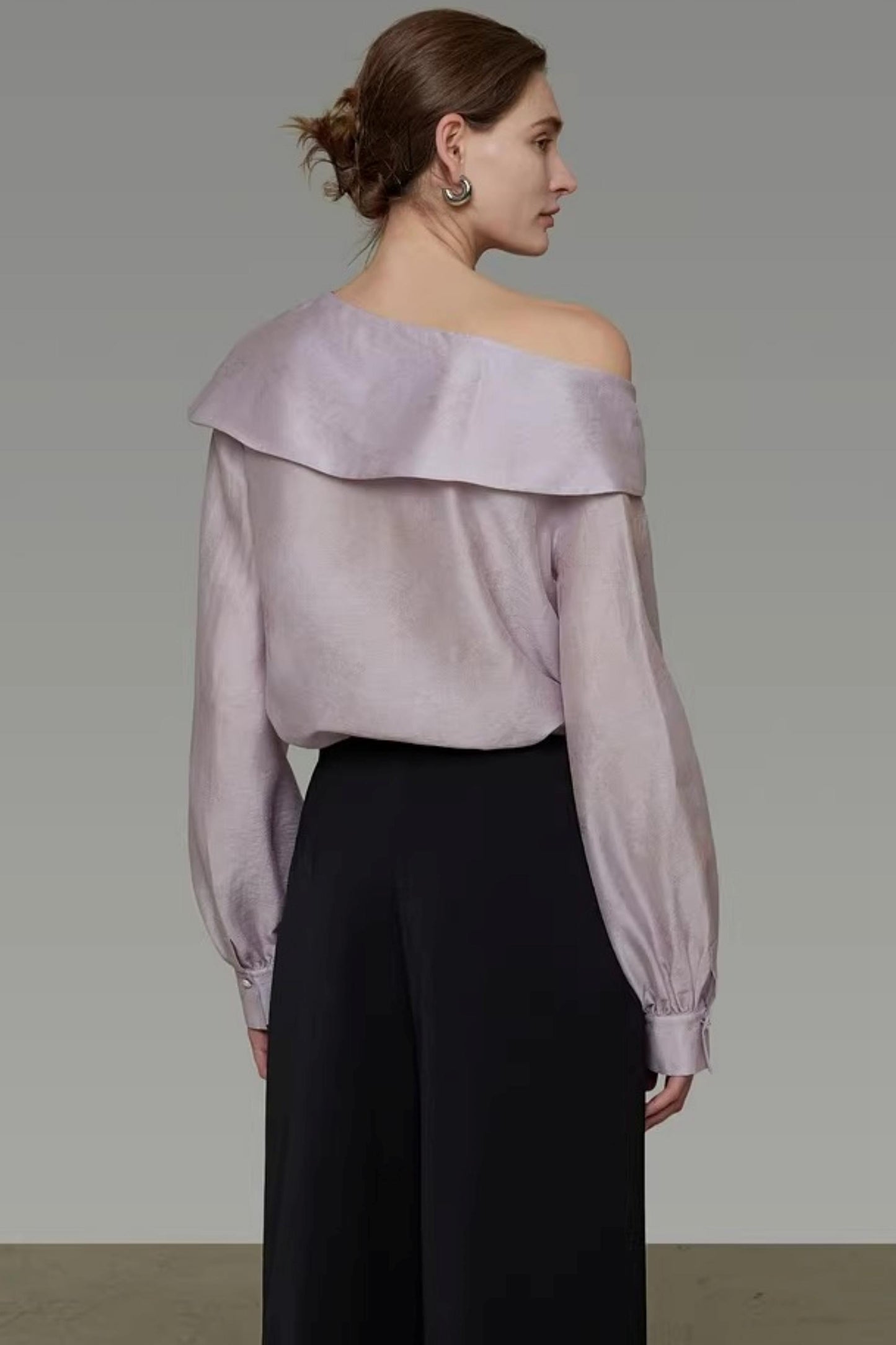 Asymmetrical Off-Shoulder Shirt
