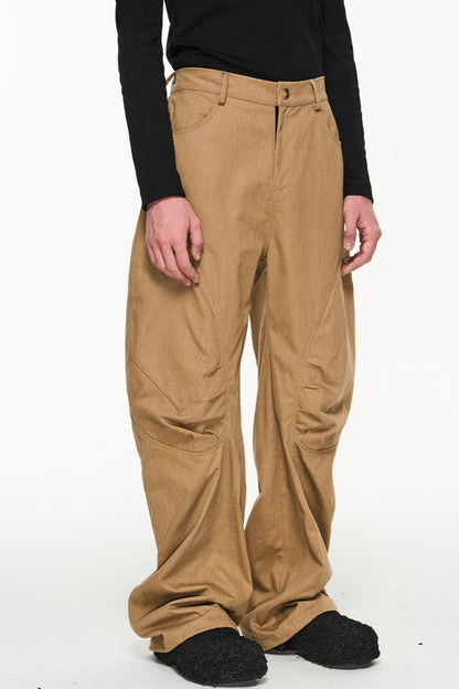 Cotton Loose Cargo Trousers