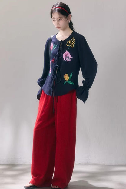 Bird and Rose Linen Blouse