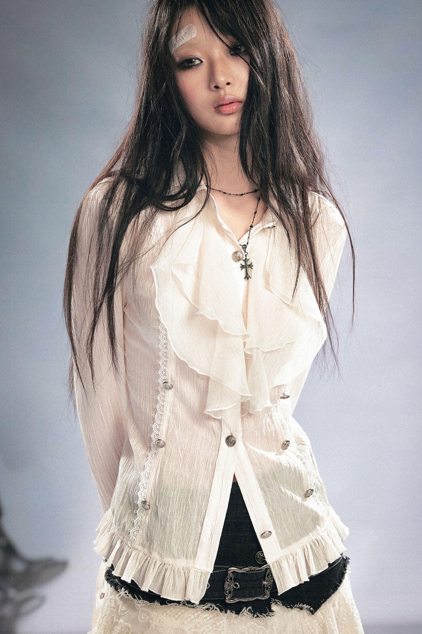 Undercurrent Romantic Ruffled Shirt