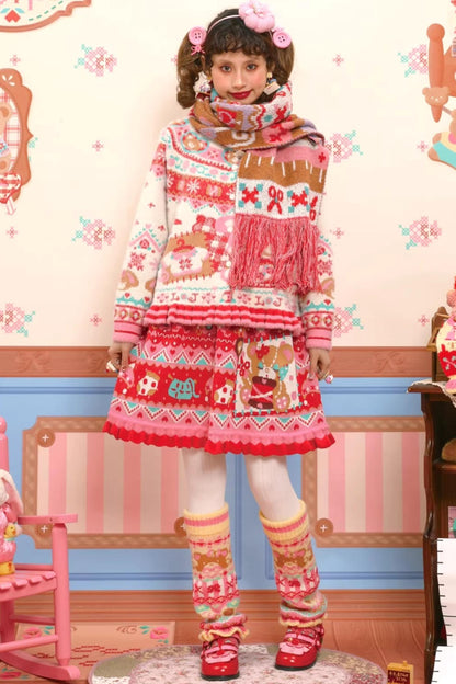 Fair Isle Knitted Lace Skirt