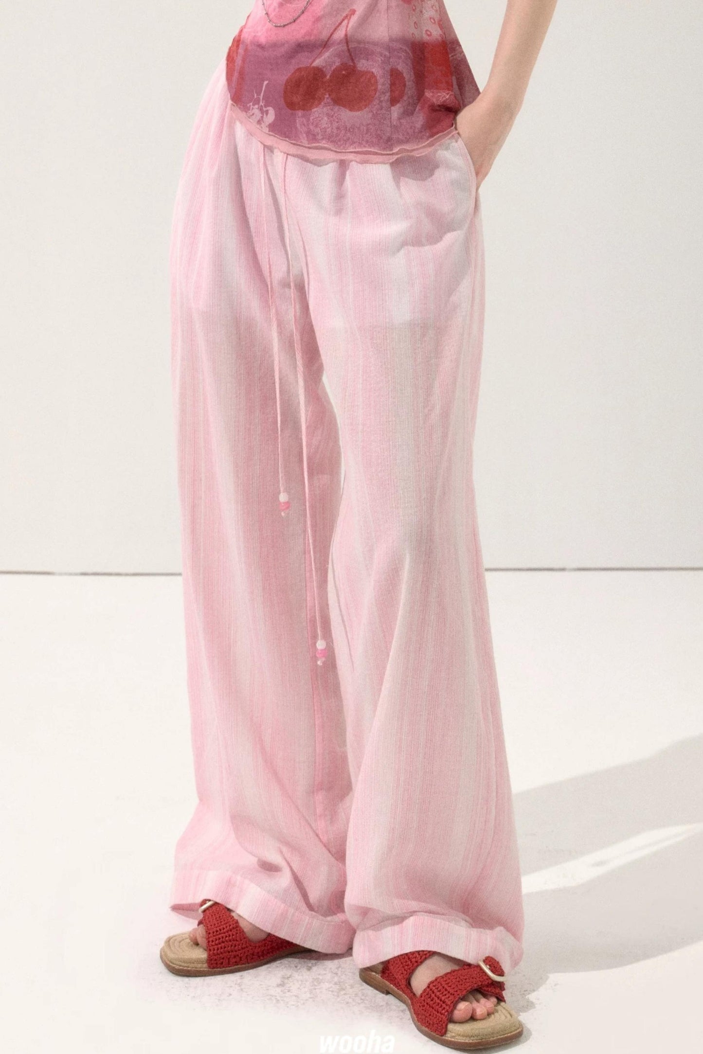 Sweet Pink Pinstripe Pants