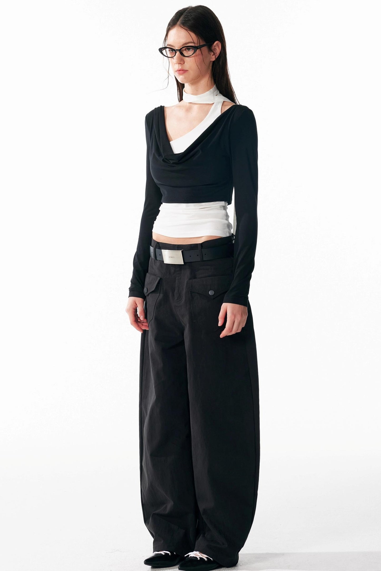 Contrast Patchwork Long Sleeve Top