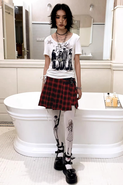 Designer Character Print Tights