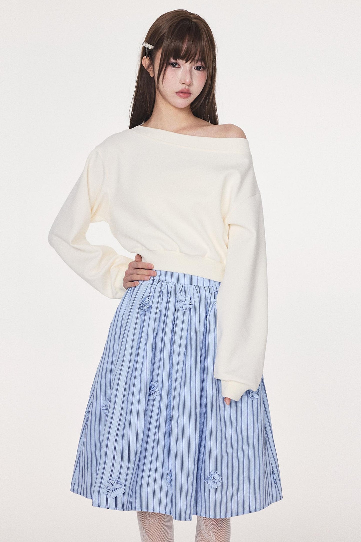 Loose Fit Slanted Shoulder Shirt