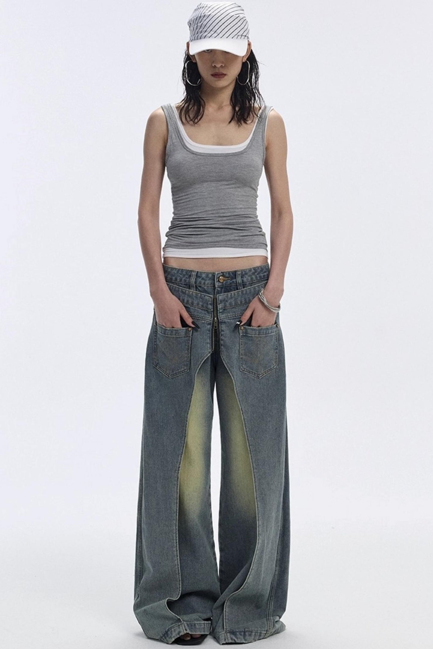 Vintage Blue Wide-Leg Jeans