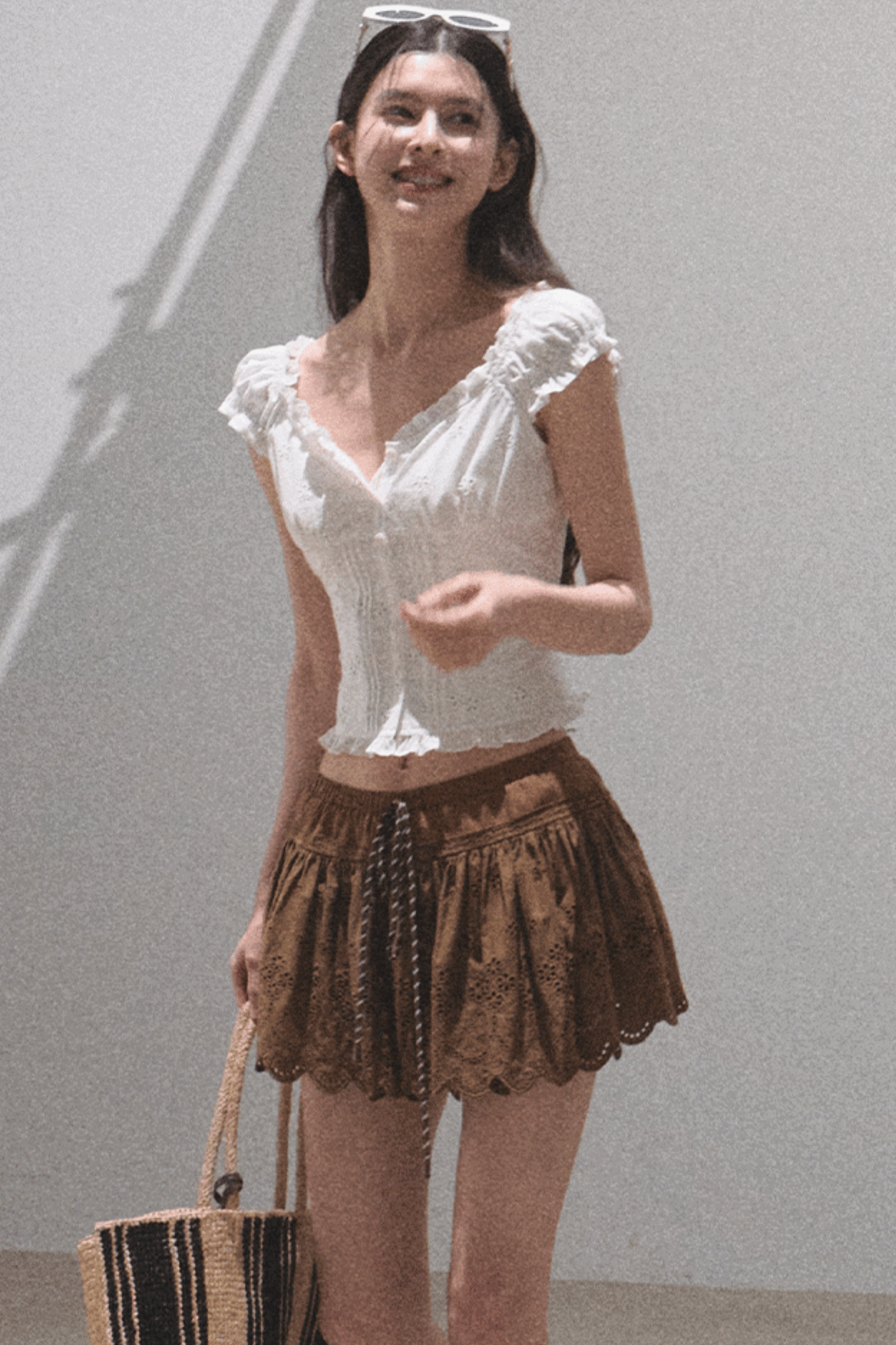 Lime Delight Bohemian Peplum Skirt