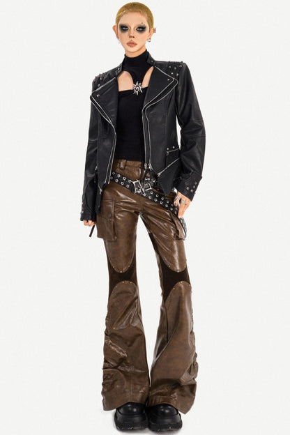 Retro Leather Biker Jacket