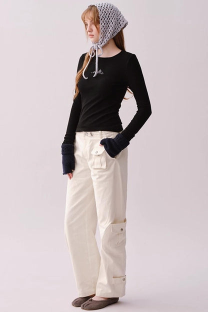 Rosa Retro Cotton Cargo Pants